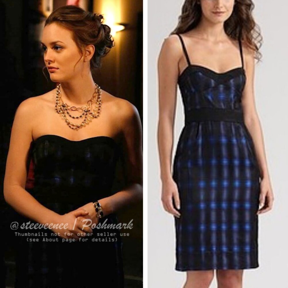 Diane von Furstenberg Little Ann Plaid Bustier Dress ASO Blair Waldorf
